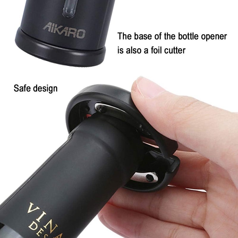 AIKARO - Electric Wine Bottle Opener Automatic Electronic Corkscrew, Battery Operated - Image 2